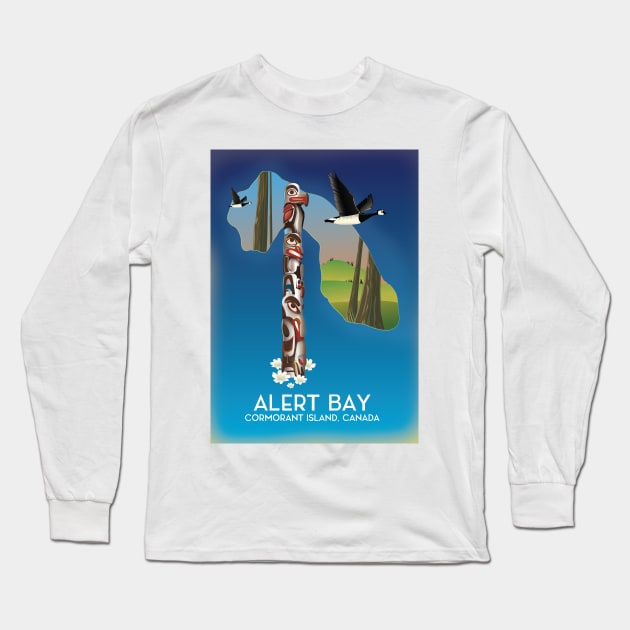 Alert Bay Cormorant Island, Canada Long Sleeve T-Shirt by nickemporium1